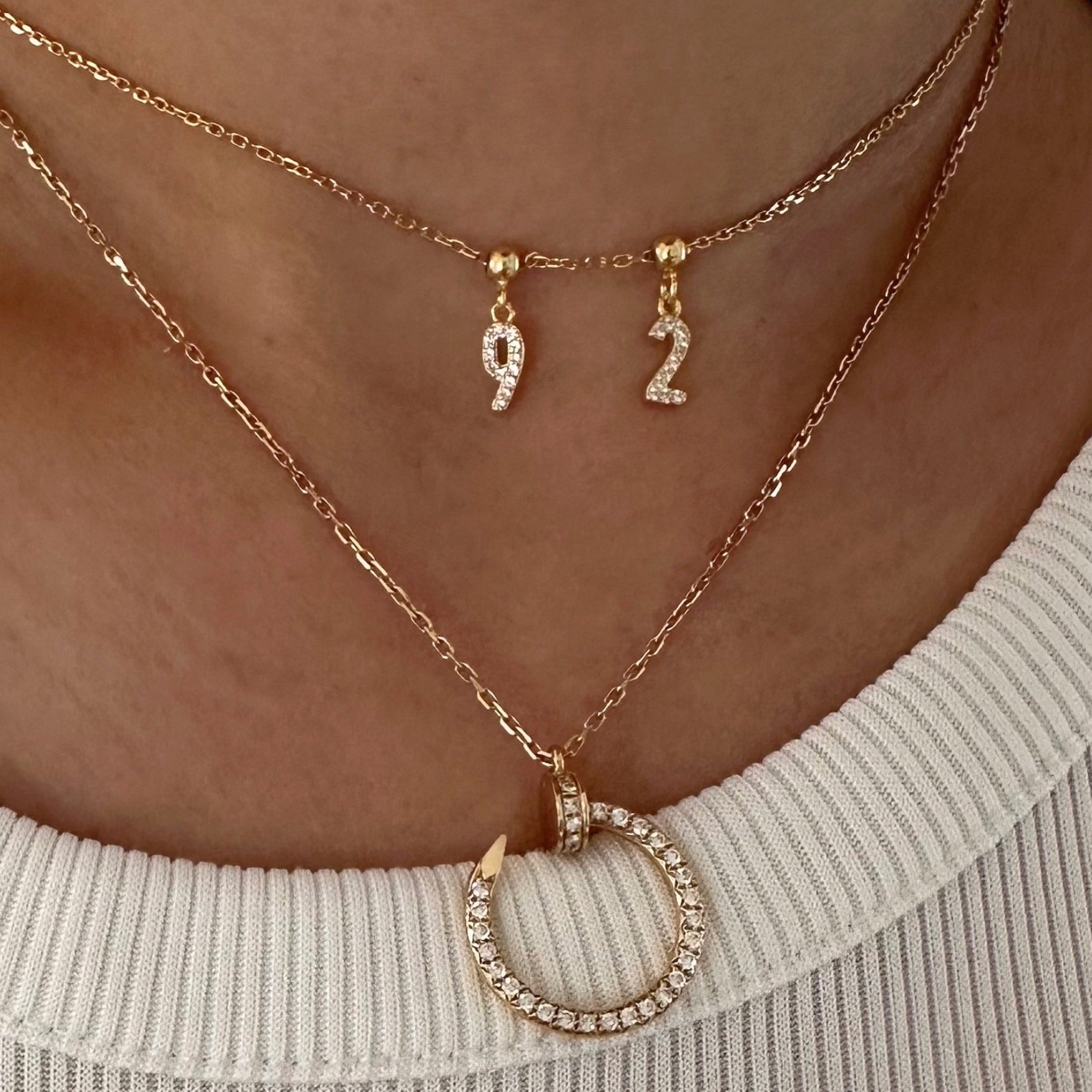 Number Charm Necklace