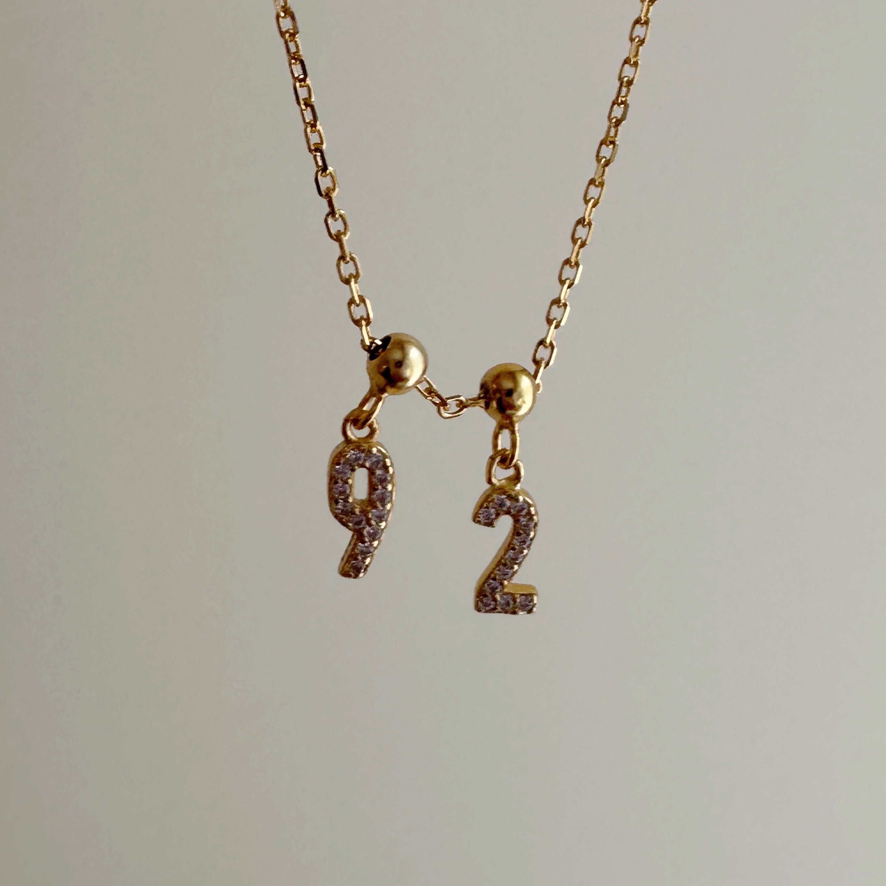 Number Charm Necklace