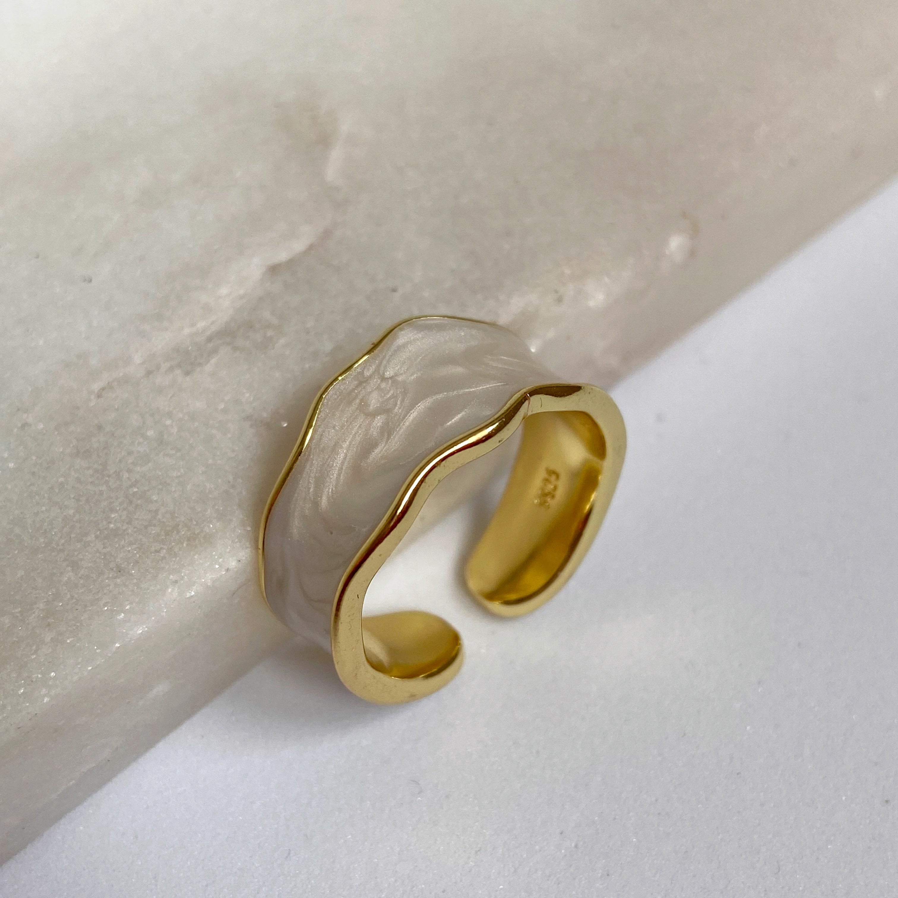 アクセサリー All Blues Almost Ring Vermeil Gold ADELINE 18k Gold Vermeil Ring | INXSKY