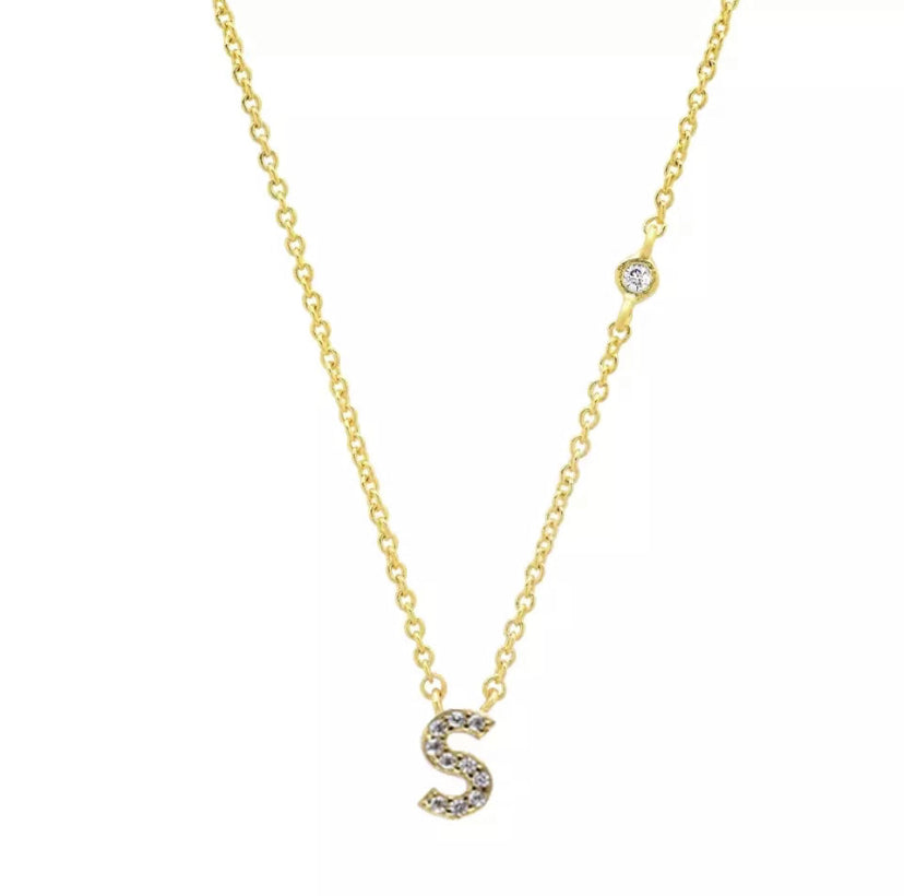 Pavé Initial Necklace