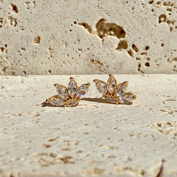 Marquise zirconia earrings (VERMEIL)