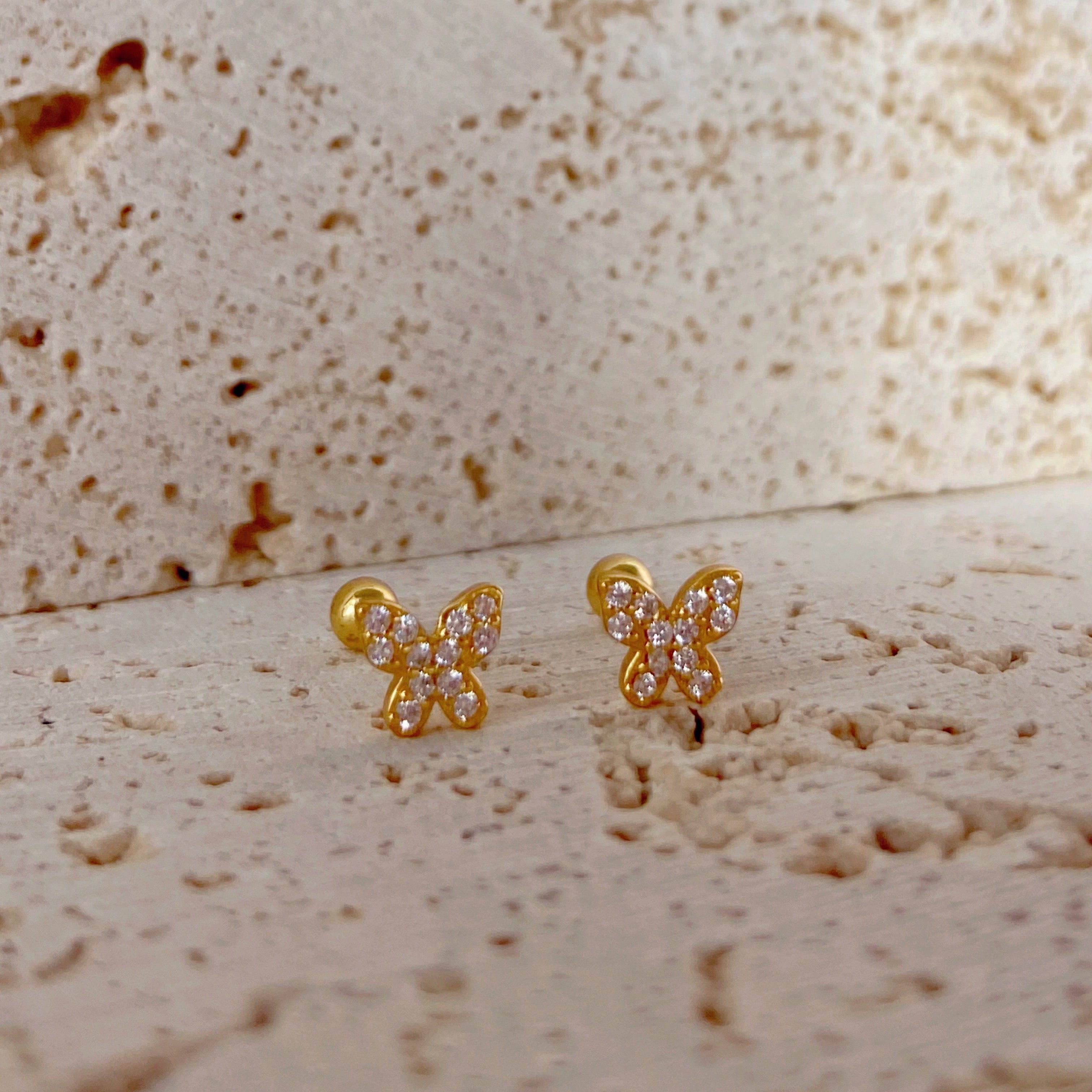 Butterfly studs (VERMEIL)