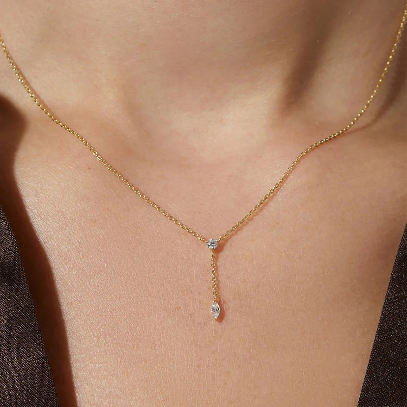 Dainty lariat Necklace