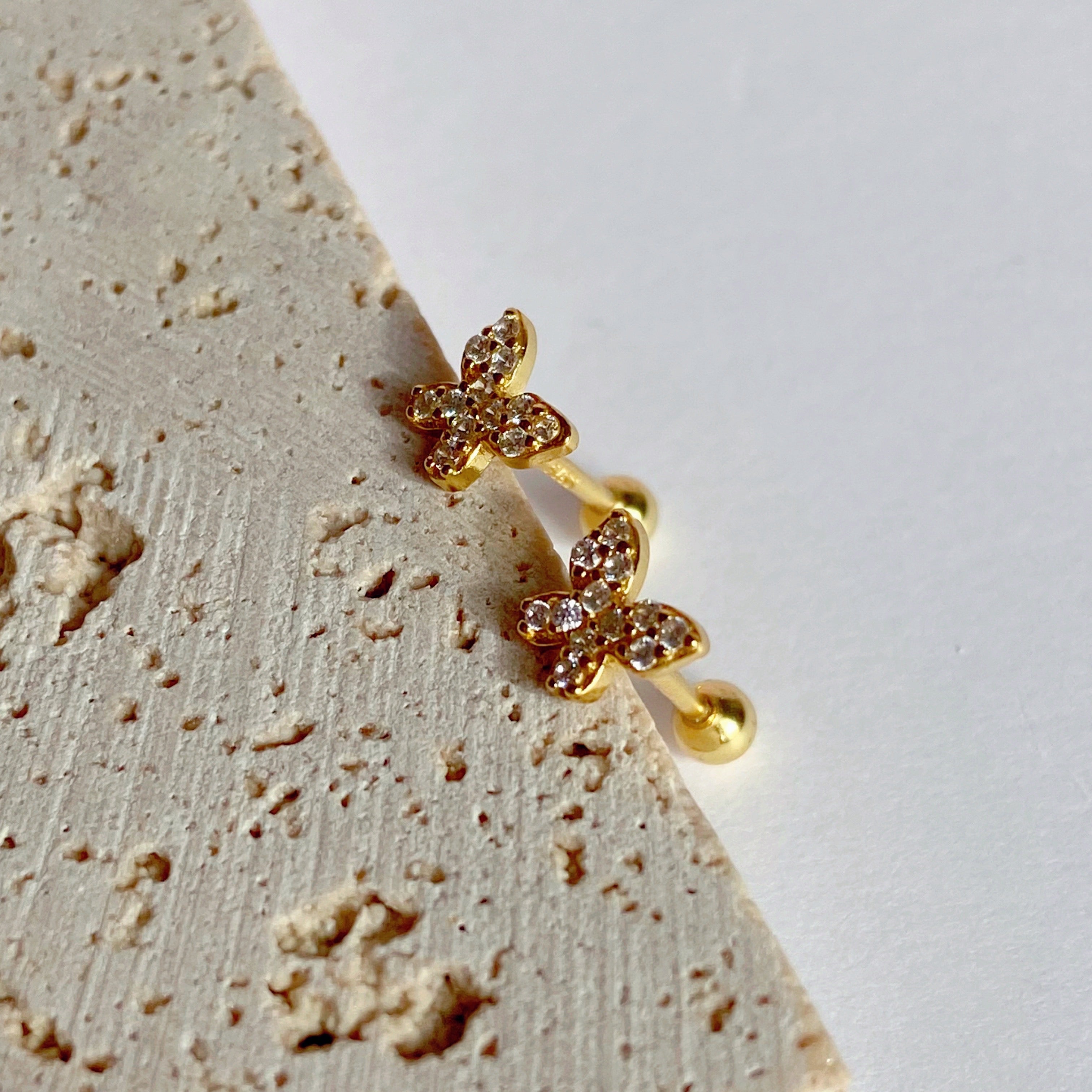 Butterfly studs (VERMEIL)